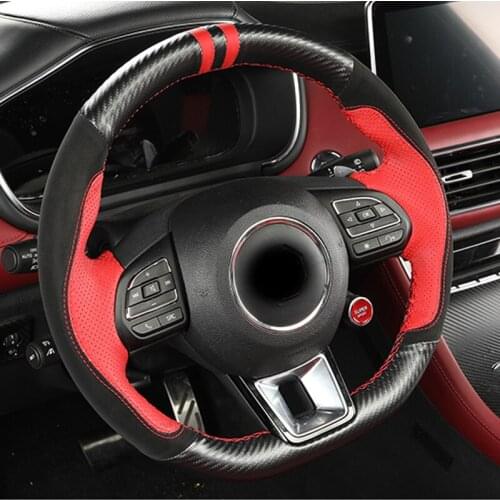 1pc for MG HS 2018-2019 Steering wheel cover Hand sewing decorate