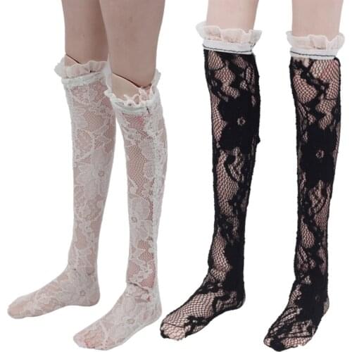 2Pcs/Lot 2 Pairs Long Lace Stockings for 1/3 BJD Dolls and 60cm Girl Dolls Toy Shoes Clothes Dress Accessories Gift