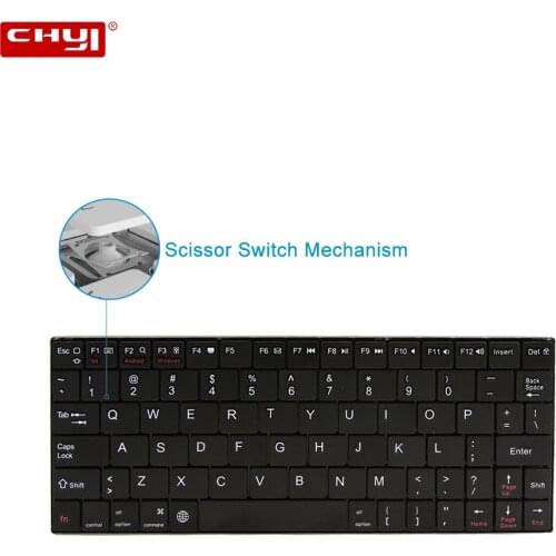 CHYI Bluetooth Wireless Keyboard PCB Ultra Thin Computer Gaming Metal Ergonomic PC Table Mini Keypad For Laptop Desktop Notebook