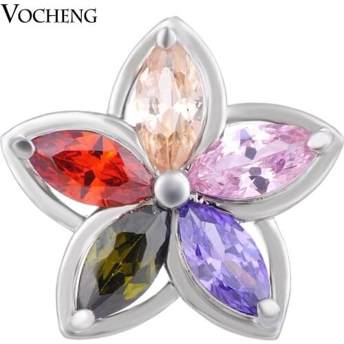 CZ Stone Vocheng Snap Charms Copper Material 18mm 4 Colors Stars Vn-1406