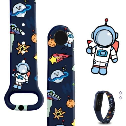 For Huami Amazfit Band 5 Silicone Strap Cartoon Wristband Colorful Bracelet WristStrap for Xiaomi Mi Band 4 5 Band5 Wrist strap
