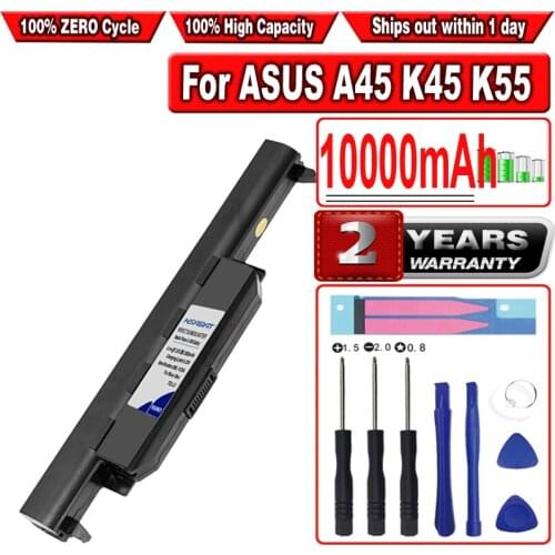 HSABAT 10000mAh A32-K55 A33-K55 A41-K55 Battery for Asus A45 A55 A75 K45 K55 K75 R400 R500 R700 U57 X45 X55 X75 Series