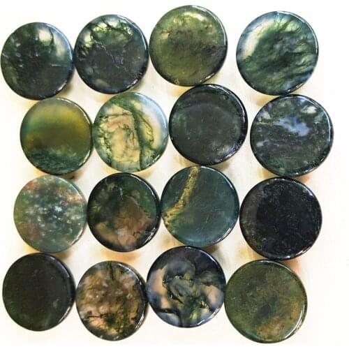 31PCs Transperant Aquatic Agates Cabochon Dome Seals Round Fit Cabochon Settings 16mm DIY Jewelry Findings for Jewelry