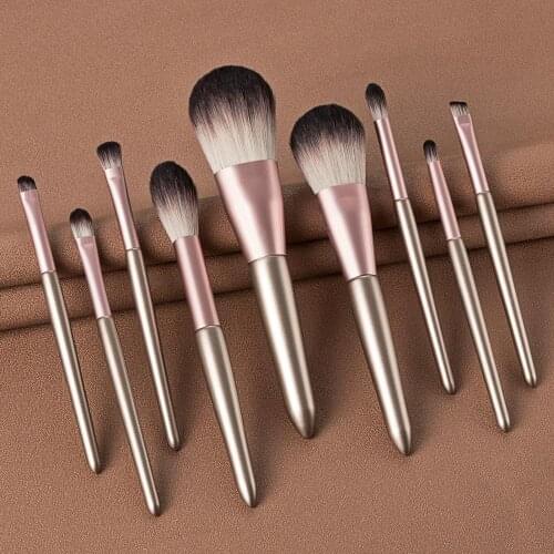 9pcs/set Makeup Brushes Set Powder Foundation Brush Blush Highlight Concealer Eyeshadow Eyebrow Eyes Blending Make Up Brush Kit
