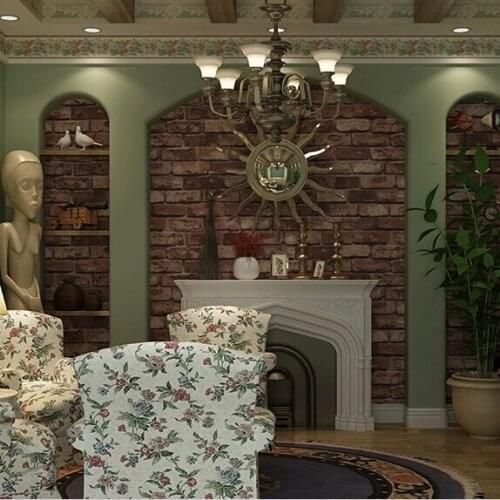 Wholsesale 3d wallpaper Southeast Asia style bricks waterproof wallpaper for living room 3d stone wall paper papel de parede
