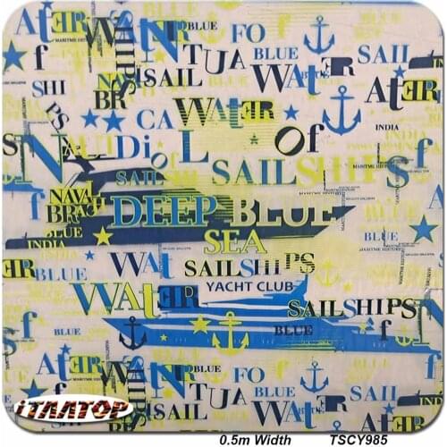 ITAATOP 0.5M * 2/10/20M letter Design Water Transfer Printing Film Hydrographic Film TSCY985