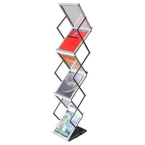 Free shipping A4 Display Stand Aluminum Alloy stand Data Frame Brochure Stand (For A4 size graphic)