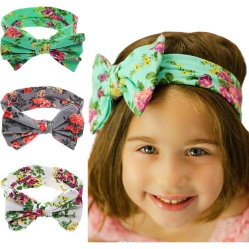 1 Piece MAYA STEPAN Children Girls Printed Bow Knot Hair Head Band Accessories Baby Newborn Hair Rope Headband Headwear Headwrap