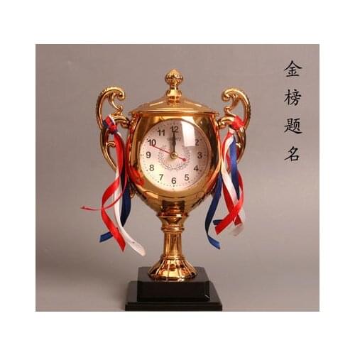 Retro Nostalgic Trophy Alarm Clock Antique Design Table Desk Decor Clock Office Table Decor Model Alarm Clock Student Kids