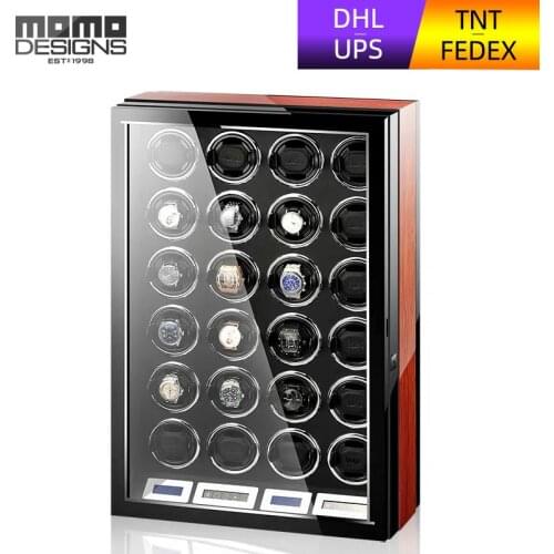 Deluxe Watch winder 6/9/12/24 Automatic watches box with Mabuchi motor /LCD touch screen and Remote control -New Arrivals