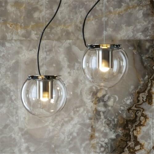 Modern LED Glass Pendant Lights Nordic Minimalism Gold Pendant Lamp Loft Restaurant Art Design Lighting Light Fixtures Luminaria