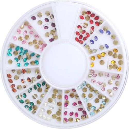 1Box(240Pcs) Mixed Acrylic Rhinestone For Needlework FlatBack Cabochon Scrapbook Decoration Craft DIY Embellishments Accessories