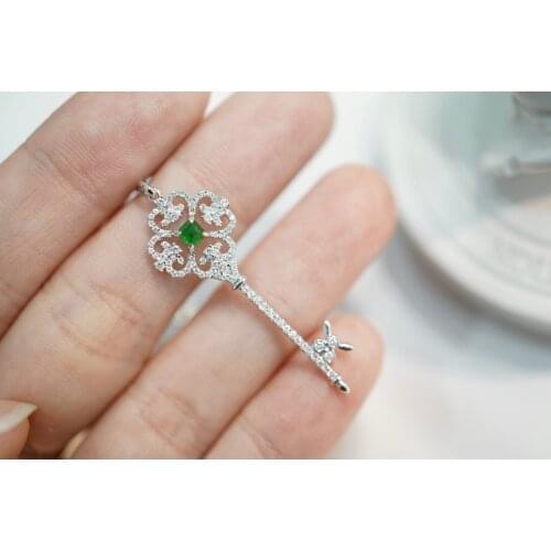 SX412 Solid 18K Gold Nature Green Emerald Pendants Necklaces for Women Fine Jewelry for Women Gifts