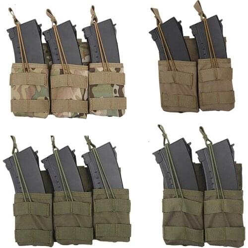 Tactical 7.62MM Double Triple Magazine Bag for AK AR M4 AR15 Molle Mag Pouch Paintball Airsoft Outdoor Waist Bag Tool Pouch