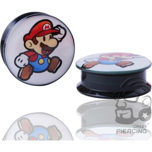 2pcs/lot Ear Plugs Tunnels UV Acrylic Screw Ear Gauge Flesh Expander Stretcher Body Jewelry Lobe Piercing Oreja 6mm-25mm Earring