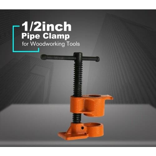1/2inch 3/4inch Heavy Duty Pipe Clamp Woodworking Wood Gluing Pipe Clamp H-shaped Base Fixture Carpenter for Woodworking Tools