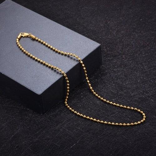 WANDO Gold Colour Copper Cute/Romantic Chain For Women/Girls ball Strand Jewelry Party gifts High quality Necklace N3