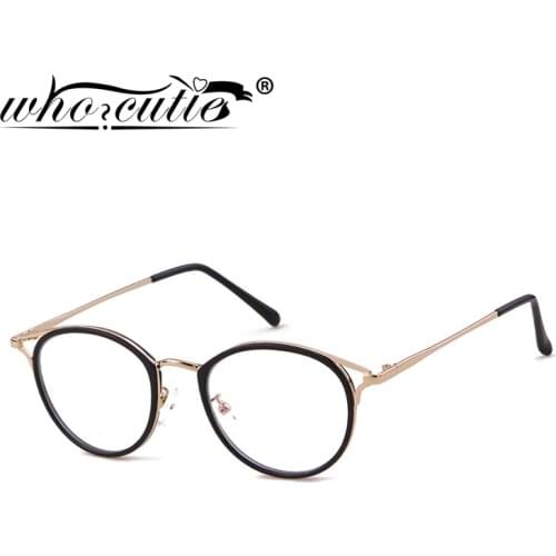 WHO CUTIE 2020 Anti Blue Light Blocking Clear Glasses Women Round Frame Optical Lens Radiation Protection Computer Eyeglass S143