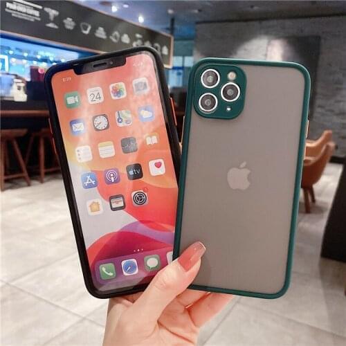 Camera Protection Bumper Phone Cases for IPhone 11 12 11Pro Max XR XS Max X 8 7 6S Plus Shockproof Back Cover for IPhone 12 Mimi