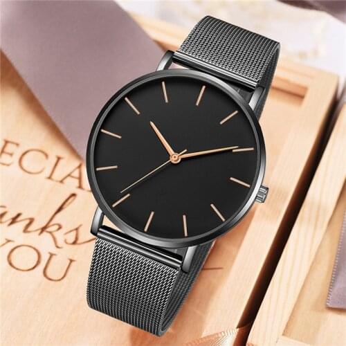 Women Watch Rose Gold Montre Femme 2021 Womens Mesh Belt Ultra-thin Fashion Relojes Para Mujer Luxury Wrist Watches Reloj Mujer