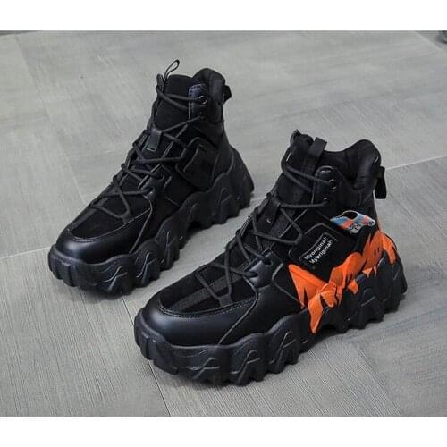 High Top Chunky Sneakers Women Designer Platform Shoes Female Basket Femme Sapatos Winter Thick Bottom Lady Trainers Women Shoes