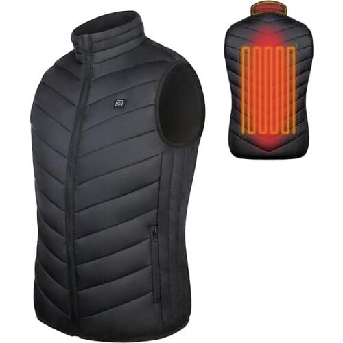 Women Mens USB Electric Vest Heated Cloth Jacket Warm Up Heating Pad Body Warmer