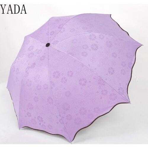 YADA High Quality Flower Umbrella Women Uv Sunny And Rainy Umbrella For Women Windproof Folding Designer Lace Umbrellas YS134