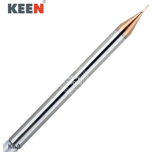 0.2mm-0.9mm*D4*50L Micro Single Flute Aluminum Cutting Tools, End Mill Bits, Engraving Tools, Drill Bits With Coating