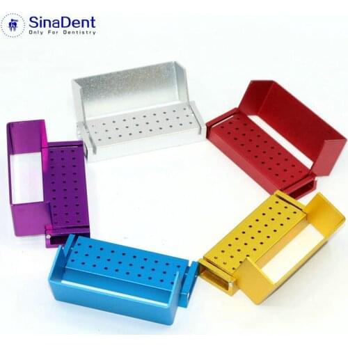 1Pcs Dental 30 Holes Diamond Burs Holder Dental Disinfection Block Endo Holder Alumimum Dental Instruments