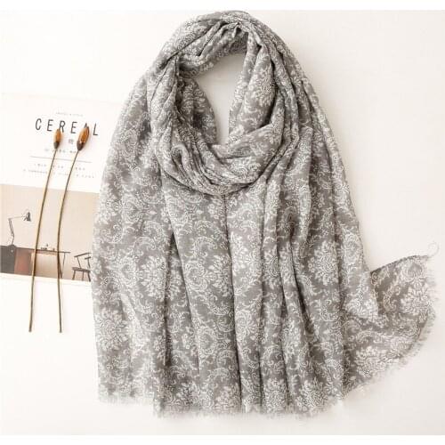 Plain volie scarf fashion women scarves muslim hijab ethnic figure printing women scarves long shawl wrap headband