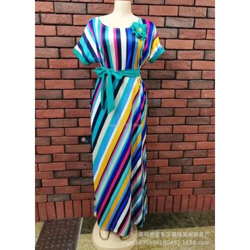 2019 African dress for women fashion robe africaine femme ankara dress long loose stripe maxi african jumpsuit african clothing