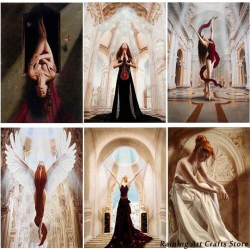 5D Diy Diamond Painting Sexy Elegant Girl Full Round Square Drill Mosaic Pictures Character Embroidery Home Decoration Gifts