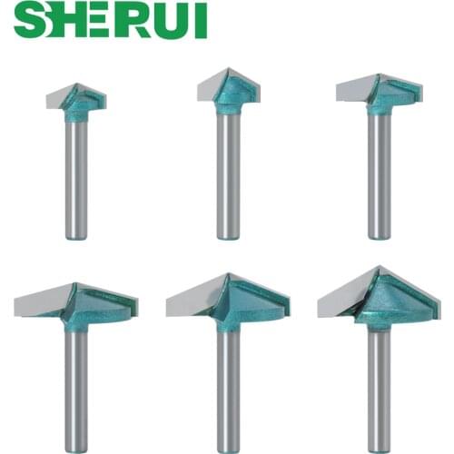 6mm V Bit-1PCS,CNC solid carbide end mill,tungsten steel woodworking milling cutter,3D wood MDF router bit,60 90 120 150 degrees