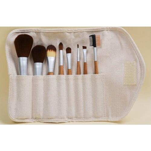 8pcs Bamboo Professional Makeup Brushes Beauty Makeup sets Foundation Powder Definer Shader Liner With Cotton Bag