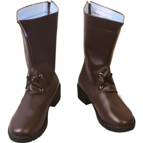 Anime Cosplay Arknights Skadi Shoe Black Boots Cosplay Punk Shoe Custom Made A