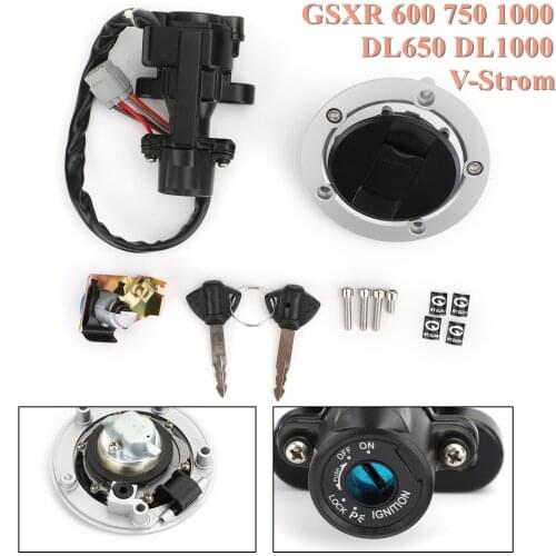 Artudatech Ignition Switch Fuel Gas Cap Seat Lock Keys For Suzuki Vstrom DL 650 1000 DL650 DL1000 Accessories