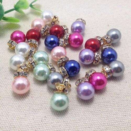 White Sewing buttons 100pcs 10mm pearl buttons for clothing sewing accessories women clothing Handbag DIY material