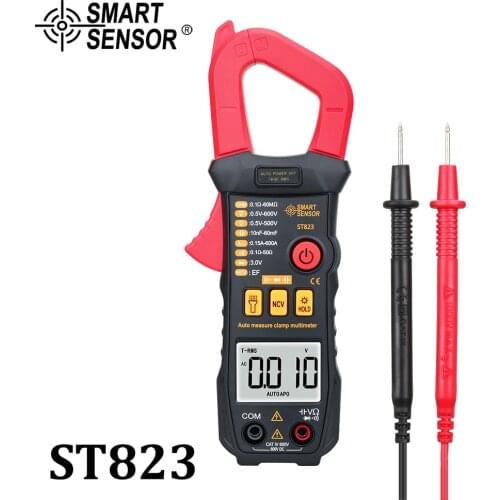 Digital Current Clamp Meter Multimeter NCV True RMS Ammeter Voltmeter AC DC Ohm Meters Capacitance Resistance Clamp Multimeter