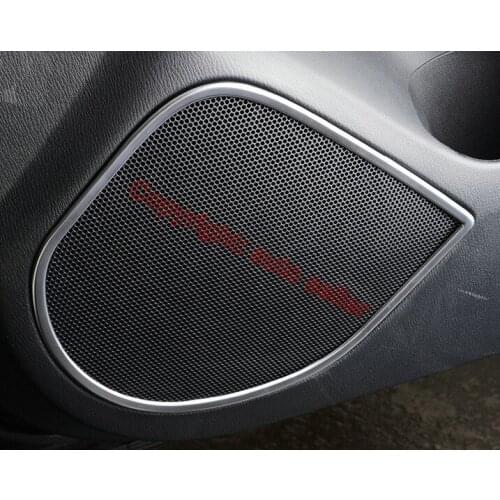 For Mazda 6 M6 Atenza 2014-2016 ABS Pearl Chrome Interior Decorate Accessories Car Speaker Cover Trim Garnish Molding