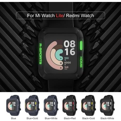 For Xiaomi Mi Watch LIte Redmi Watch TPU Case Protector Cover Strap SIKAI Band Bracelet Smart Accessories