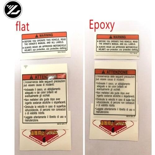 For Yamaha MT07 09 YZF r1 Honda CBR Ducati For Suzuki Gsxr BMW S1000R Motorcycle Fuel Tank Label Warning Label Warning Sticker