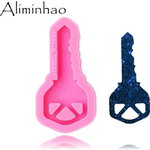 DY0195 Shiny Mini key shape mold Silicone Molds DIY epoxy mould keychains Mould