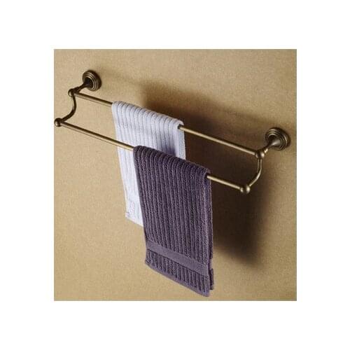 European antique copper towel rack towel bar bathroom towel rack thick solid base simple retro towel hanging