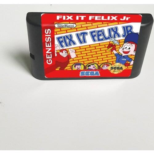 Fix it Felix JR - 16 Bit MD Game Card for Sega Megadrive Genesis Video Game Console Cartridge