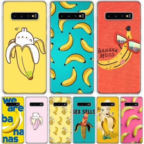 Interesting fruit banana Phone Case for Samsung Galaxy S10 S20 Ultra Note 10 9 8 S9 S8 S7 J4 J6 J8 Plus Lite + Popular Cover Cap