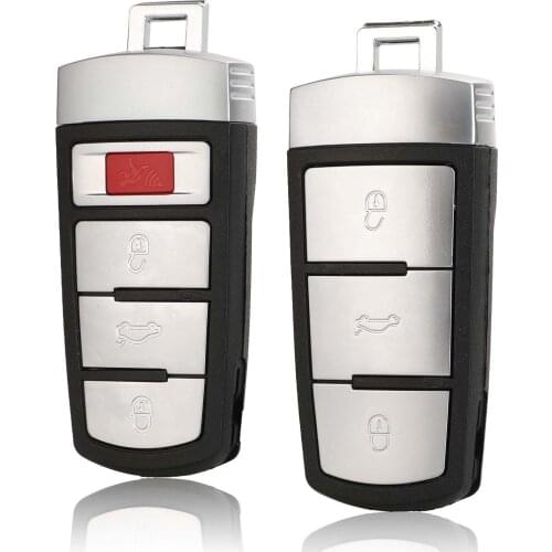 Kutery 3/4 Buttons Replacement Remote Car Key Shell Case Fob For VW Passat B6 3C B7 Magotan CC