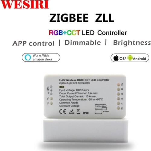 50PCS LED Controller RGB+CCT RGBW WWCW LED Strip APP Controller Linear Light Dimmer DC12/24V
