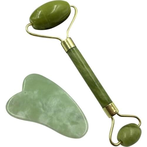 Facial Massage Roller Heads Jade Stone Face Lift Hands Body Skin Relaxation Slimming Beauty Health Skin Care Beauty Tools