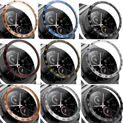Metal Watch Cover Case Ring For Samsung Gear S2 Classic Smart Watch Bezel Ring Adhesive Cover Anti Scratch Styling Protection