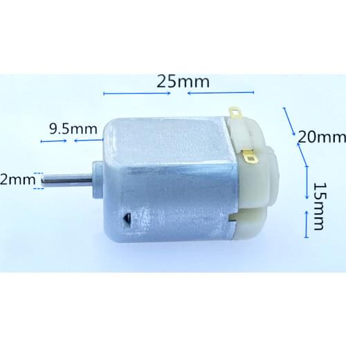 DC 2.4-7.4V 130 Micro DC Motor 33000RPM Carbon Brush High Speed DIY Toy Four-wheel Drive Car Boat Model 3V 3.7V 4.8V 6V 7.2V